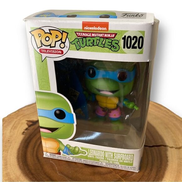 Funko Pop #1020 TMNT Leonardo With Surfboard SDCC Unreleased Rare / Box Damage - Picture 8 of 13